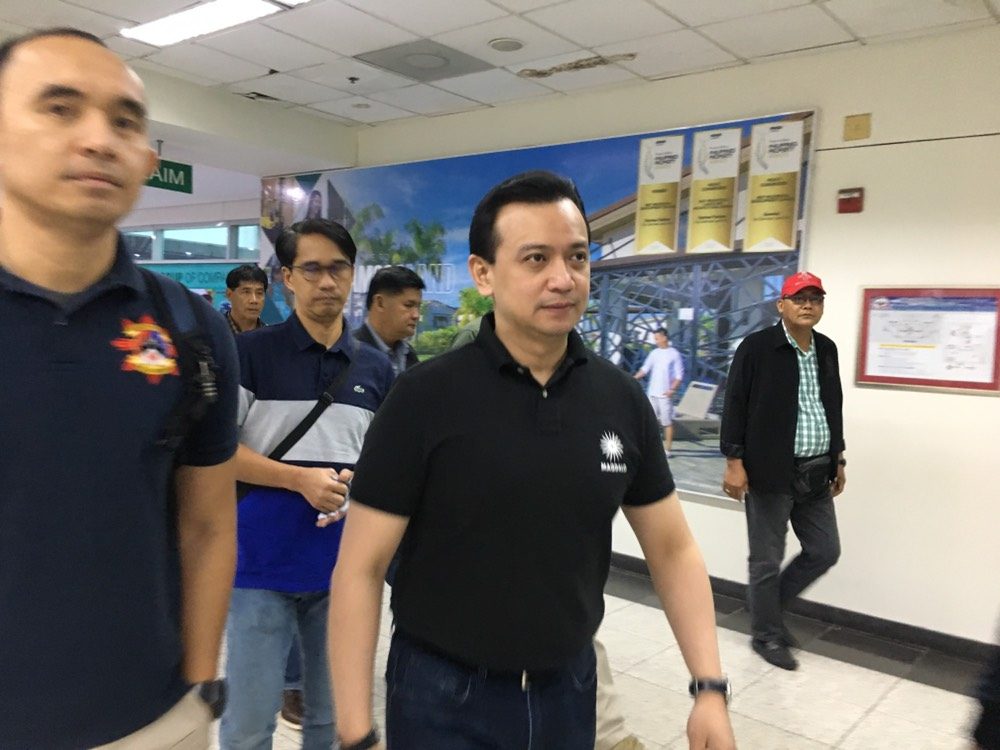 Trillanes sets foot in Davao City to face libel cases