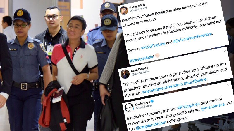 Netizens vow to #HoldTheLine as Maria Ressa arrested again