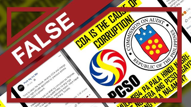 FALSE: COA flagged PCSO’s non-remittance to govt ‘only now’