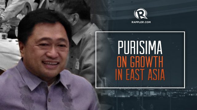 Cesar Purisima on growth in East Asia