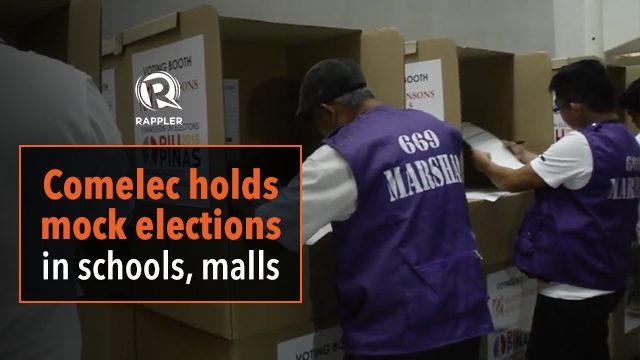 WATCH: Comelec holds mock elections in schools, malls