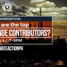 #ClimateActionPH Conversation: What are the top climate change contributors?