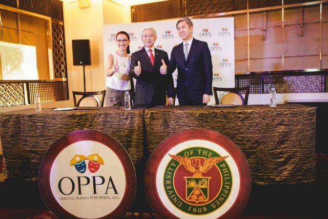 PARTNERSHIP. UP President Alfredo Pascual with OPPA President Menchu Lauchengco–Yulo and OPPA Chairman Kingson Sian. 