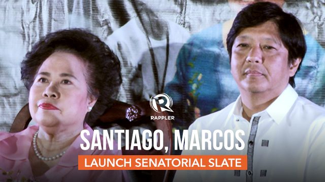 Santiago, Marcos launch senatorial slate, youth movement