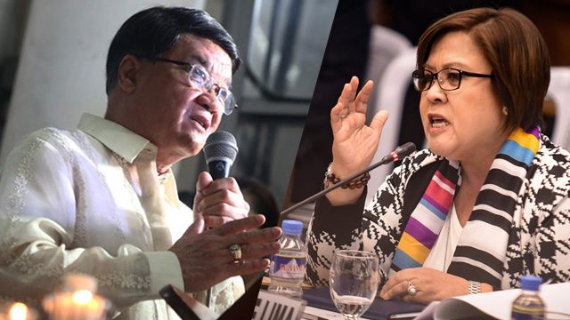 Colanggo, 13 other witnesses vs De Lima in House probe