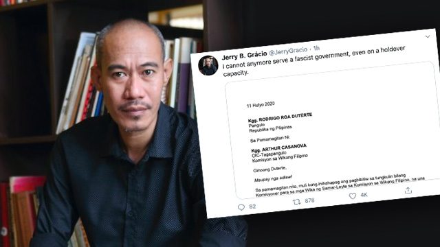 ENOUGH. Jerry Gracio again steps down from the KWF. Photo from Jerry Gracio's Twitter 