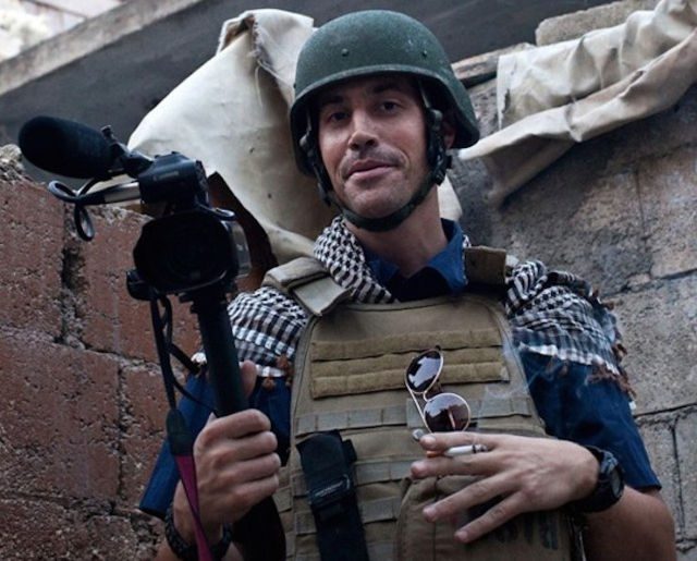 MURDERED BY ISIS. A picture taken on November 5, 2012 in Aleppo, Syria, shows US freelance reporter James Foley. Nicole Tung/AFP