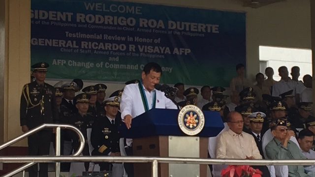Duterte: I will never tinker with promotions in the military