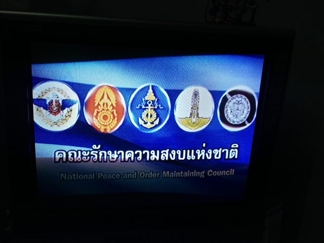 NEW JUNTA. A familiar sight on Thai TV screens