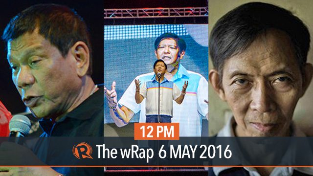 SWS poll, Palparan on Duterte, Marcos vs Aquino | 12PM wRap