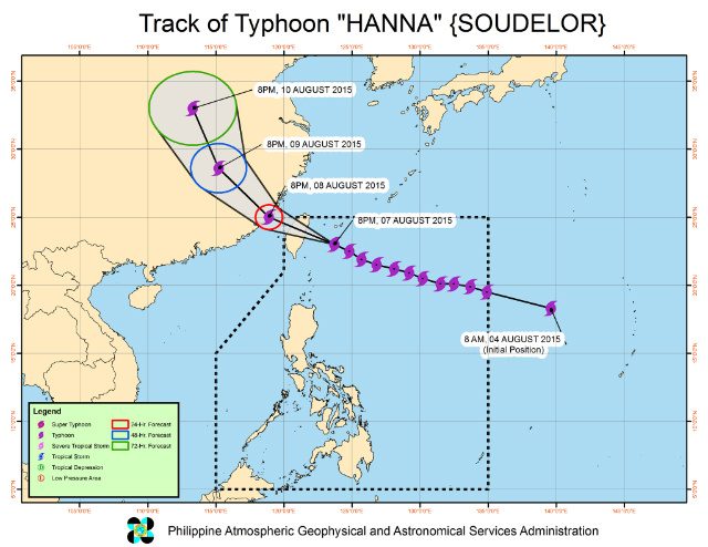 Typhoon Hanna maintains strength; out of PAR by Saturday