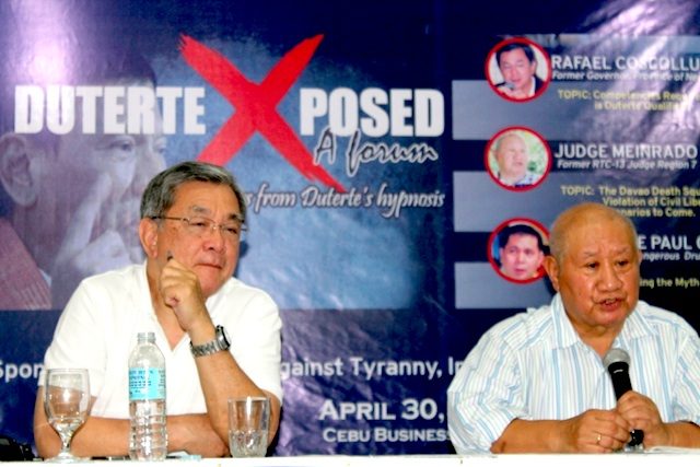 Cebuanos form coalition vs Duterte presidency