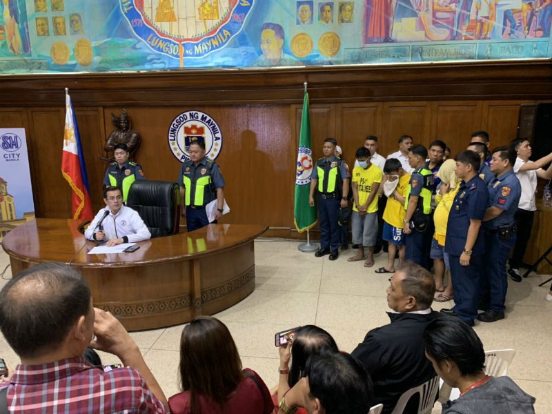 SUSPECTS PRESENTED. Another two of Manila's most wanted suspects are presented to media on July 22, 2019. Photo from Manila Public Information Office 