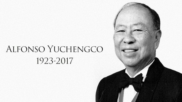 Tycoon and diplomat Alfonso Yuchengco dies