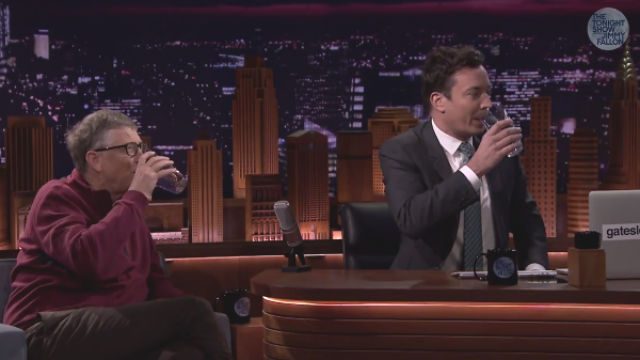 WATCH: Jimmy Fallon and Bill Gates drink ‘poop water’