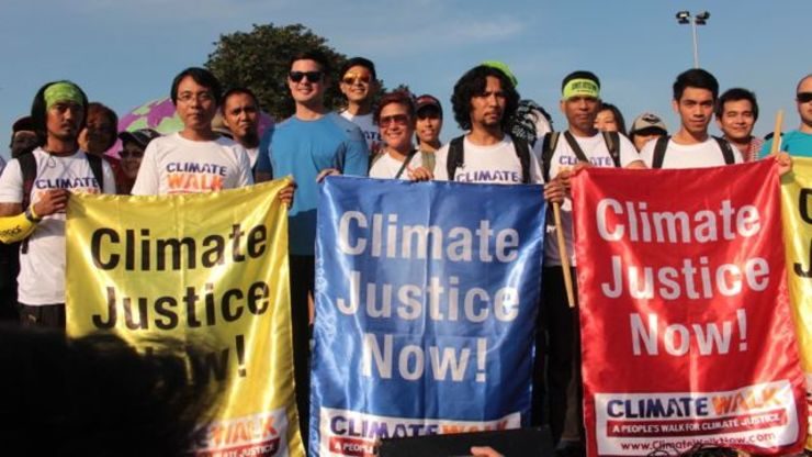 Climate advocates begin 40-day journey to Tacloban