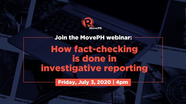 MovePH webinar: How fact-checking is done in investigative reporting