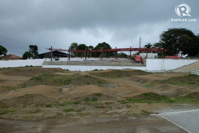 EXTREME SPORTS. The spectator area and the BMX track in Tagaytay City still looks rough. Photo by Beatrice Go/Rappler 