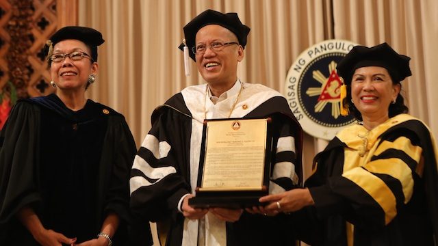 Aquino receives doctorate in humanities