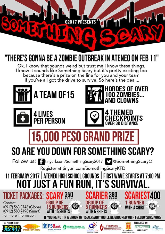 Something Scary 2017: A fun run where you can win P15,000
