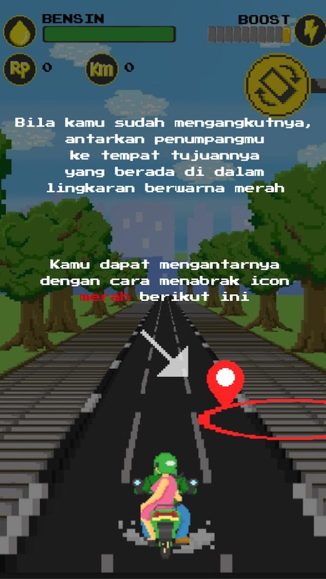 Foto dari screenshot aplikasi GoJack 