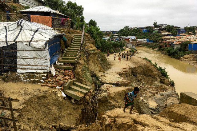 Deadly monsoon destroys 5,000 shelters in Bangladesh Rohingya camps