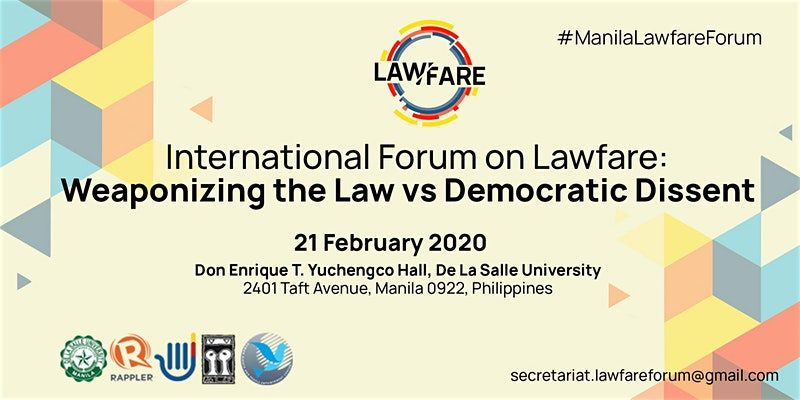 [LIVE] Int’l Forum on Lawfare: Weaponizing the Law vs Democratic Dissent