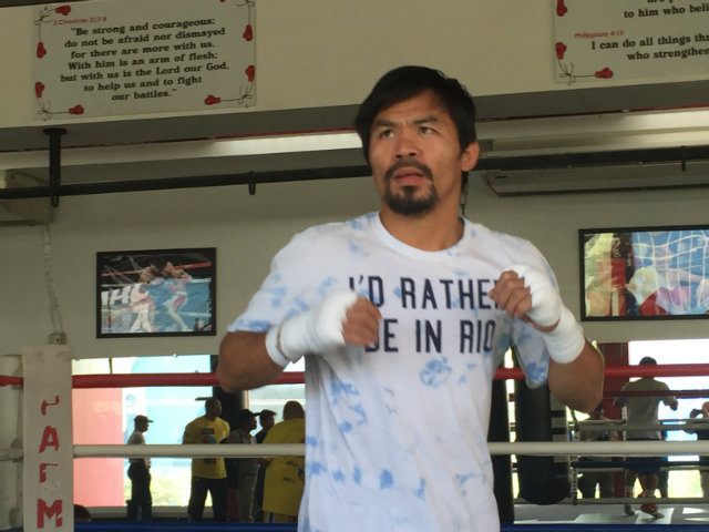 WATCH: Pacquiao’s repaired shoulder looks strong in training