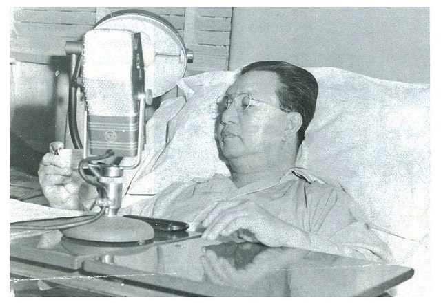 1950. Former president Elpidio Quirio delivers his SONA via radio broadcast aired live before Congress. Photo from the Official Gazette  