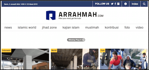 One of the suspects arrested used to run radical Islamic website Arrahmah.com.  