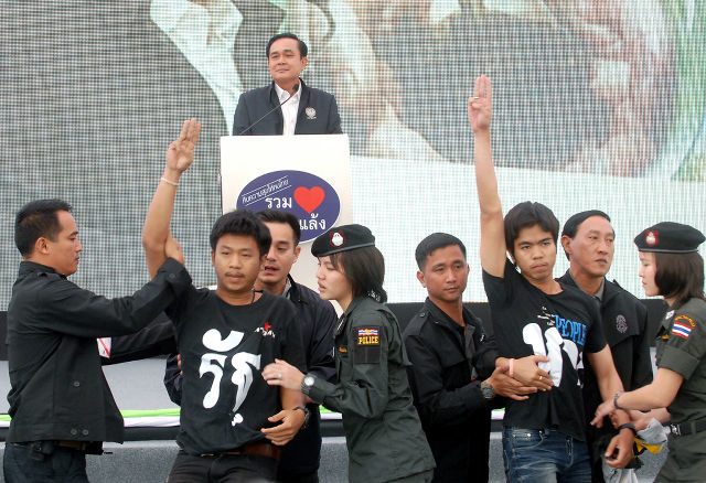 14 Thai students face 7 years in jail for anti-junta rally