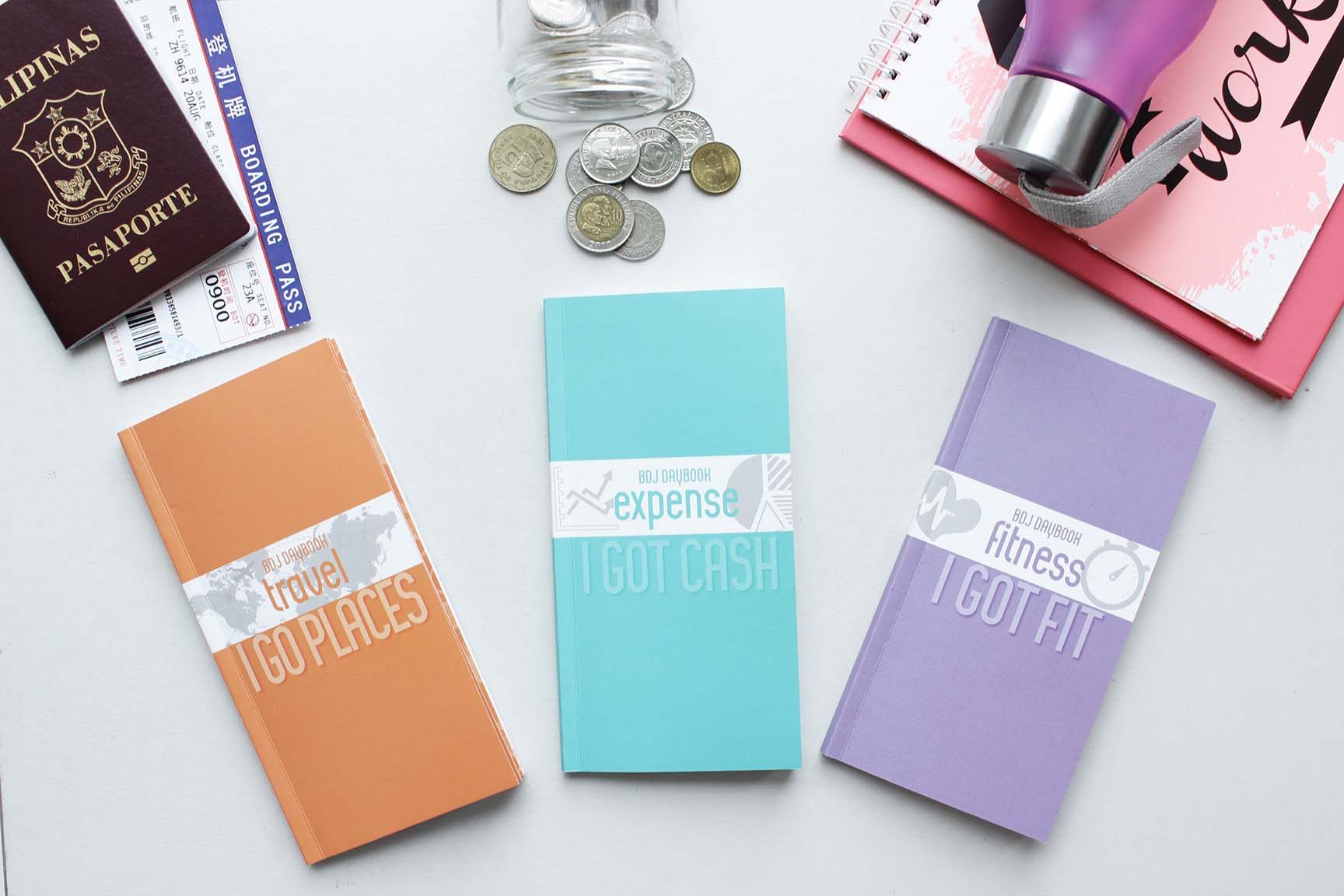 Travel Daybook, Expense Daybook, and Fitness Daybook (P250 each) 