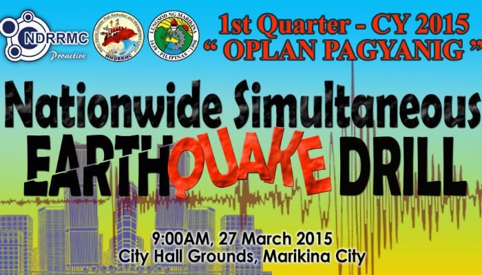 #OplanPagyanig: Marikina to lead nationwide quake drill on March 27