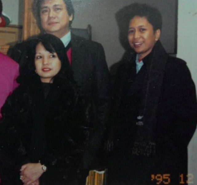 ABROAD. Albao with former president Gloria Macapagal Arroyo and former first gentleman Mike Arroyo. Photo from Facebook 