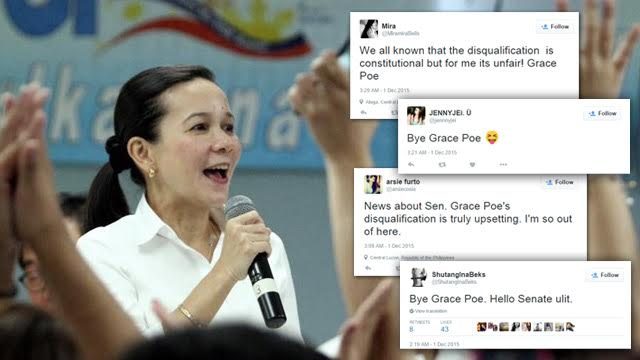 ‘Grace Poe’ trends after disqualification news