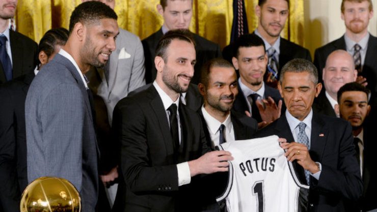 Obama toasts, teases NBA champion Spurs