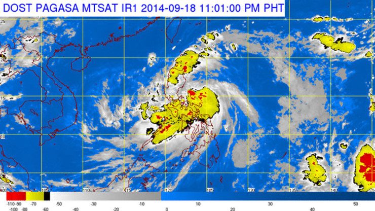 Tropical Storm Mario as of Sept 18, 11 pm. Image from PAGASA website