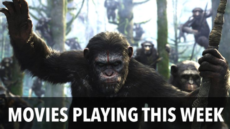 Movies playing this week: Apes, aliens and music