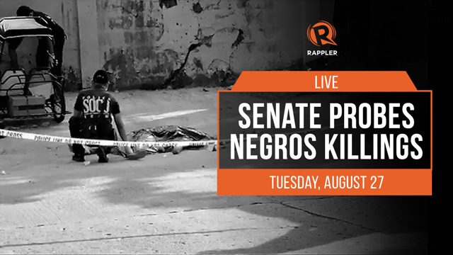 Senate hearing on Negros killings