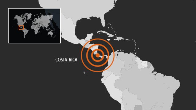Strong earthquake rocks Costa Rica