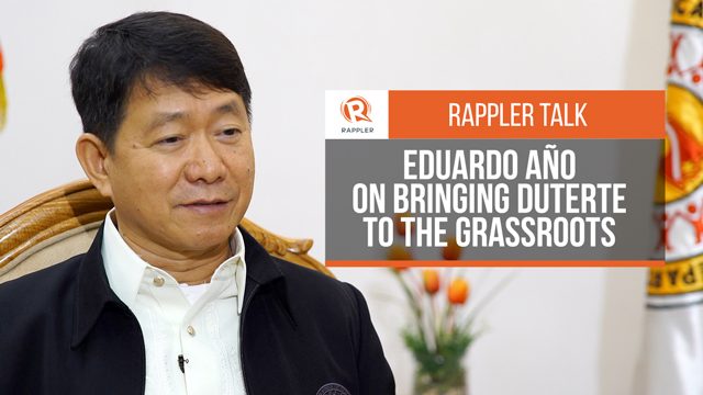 Rappler Talk: Eduardo Año on bringing Duterte to the grassroots