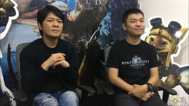 TSUJIMOTO AND TOKUDA. Ryozo Tsujimoto and Yuya Tokuda of Capcom discuss Monster Hunter: World with Rappler. Photo by Kyle Chua. 