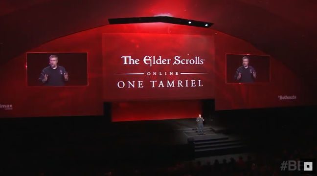 ONE TAMRIEL. The Elder Scrolls Online will be breaking down some of its barriers. Screen shot from Livestream. 