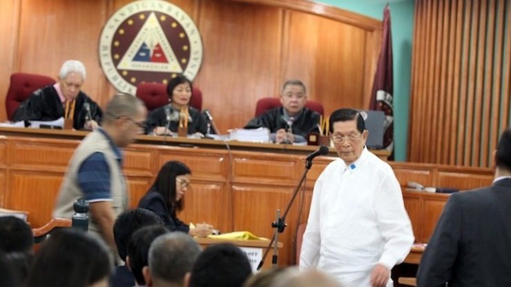 Court enters ‘not guilty’ plea for Enrile
