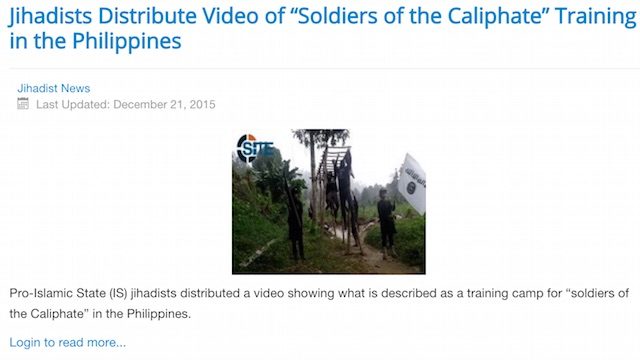 PH military probes video of alleged ISIS training camp