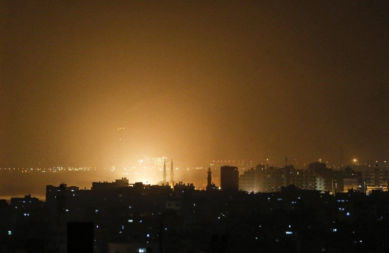 Israel in dozens of strikes on Gaza after rockets target Tel Aviv