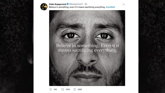 Colin Kaepernick fronts Nike’s ‘Just Do It’ ad campaign