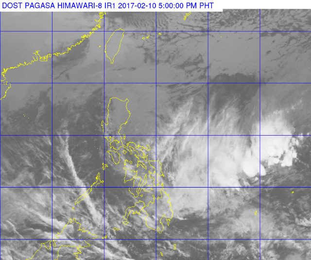 Light-moderate rain over parts of Mindanao on Saturday