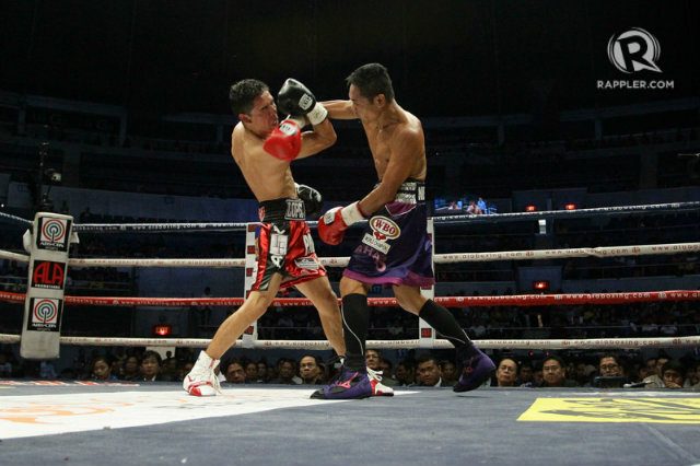 Donnie Nietes connects on a right hand to Gilberto Parra. Photo by Mark Cristino  