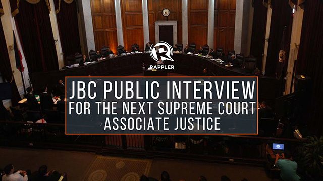 LIVE: JBC interviews candidates for Supreme Court justice | December 5, 2018